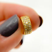 Diamond Sterling Silver Spacer Bead